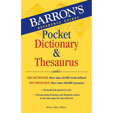 barrons dictionary and thesaurus barrons reference guides Reader